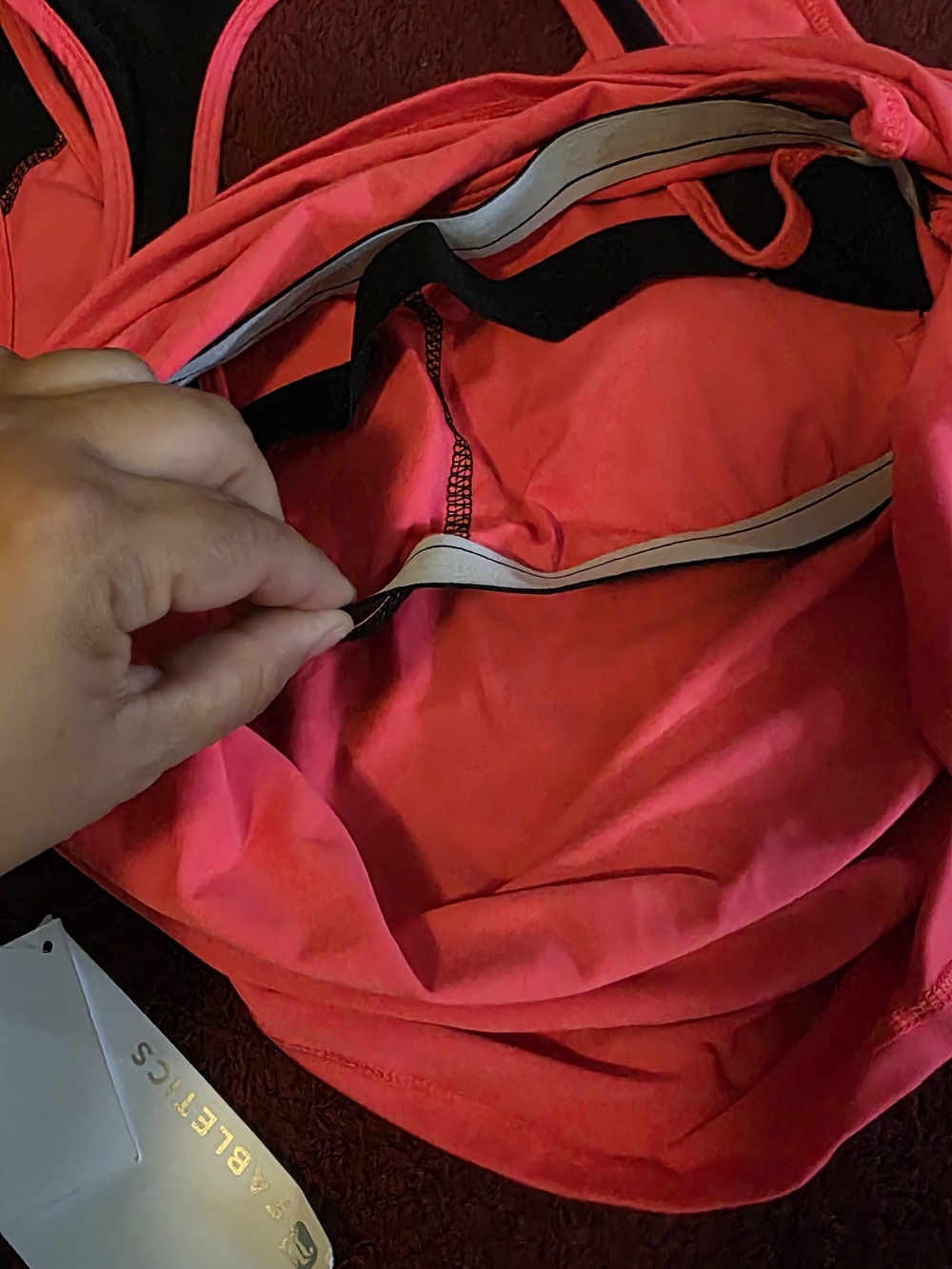 Fabletics Pink and Black Racerback Tank Top - Picture 4 of 5